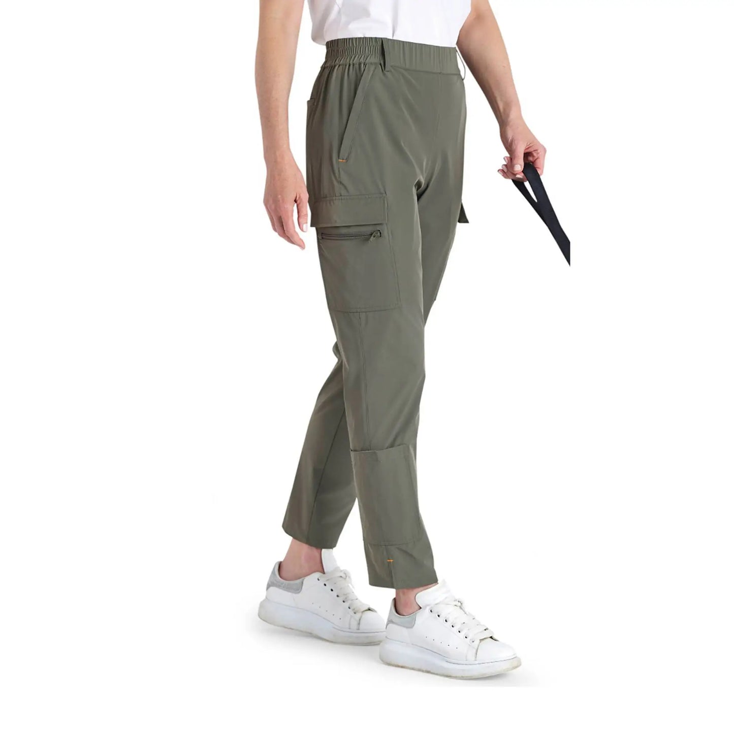 woman wearing sage green pants